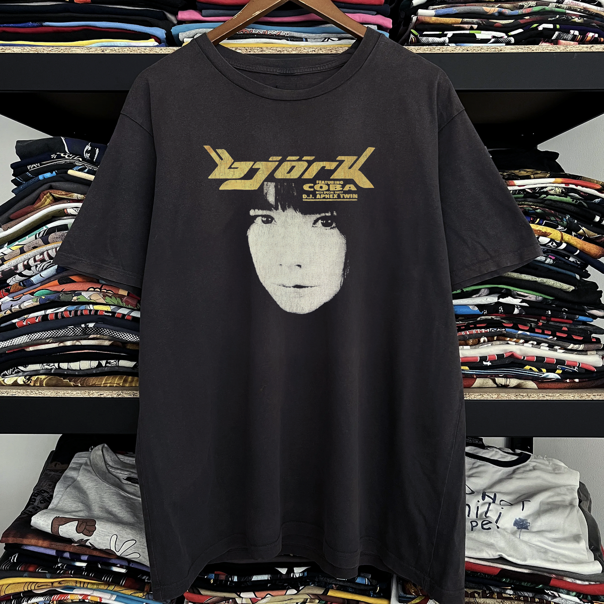 1995 Bjork Tour Washed T-Shirt Black L | eBay