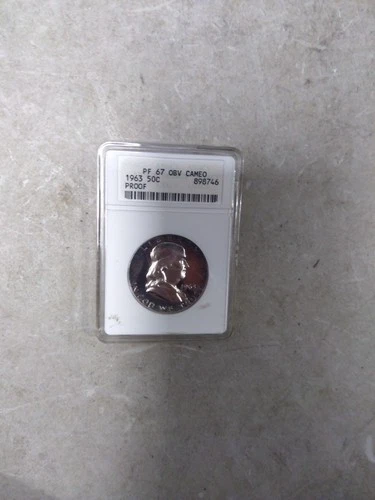 1963 PF67 Silver Proof Ben Franklin Half Dollar 50c 90% Silver