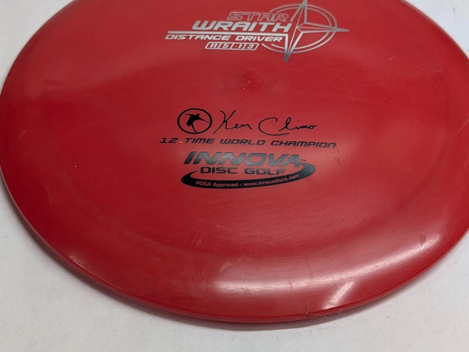 Innova Star Wraith 175g Old Penned Disc Golf Distance Driver Red 12 x Time KC - Image 2 of 4