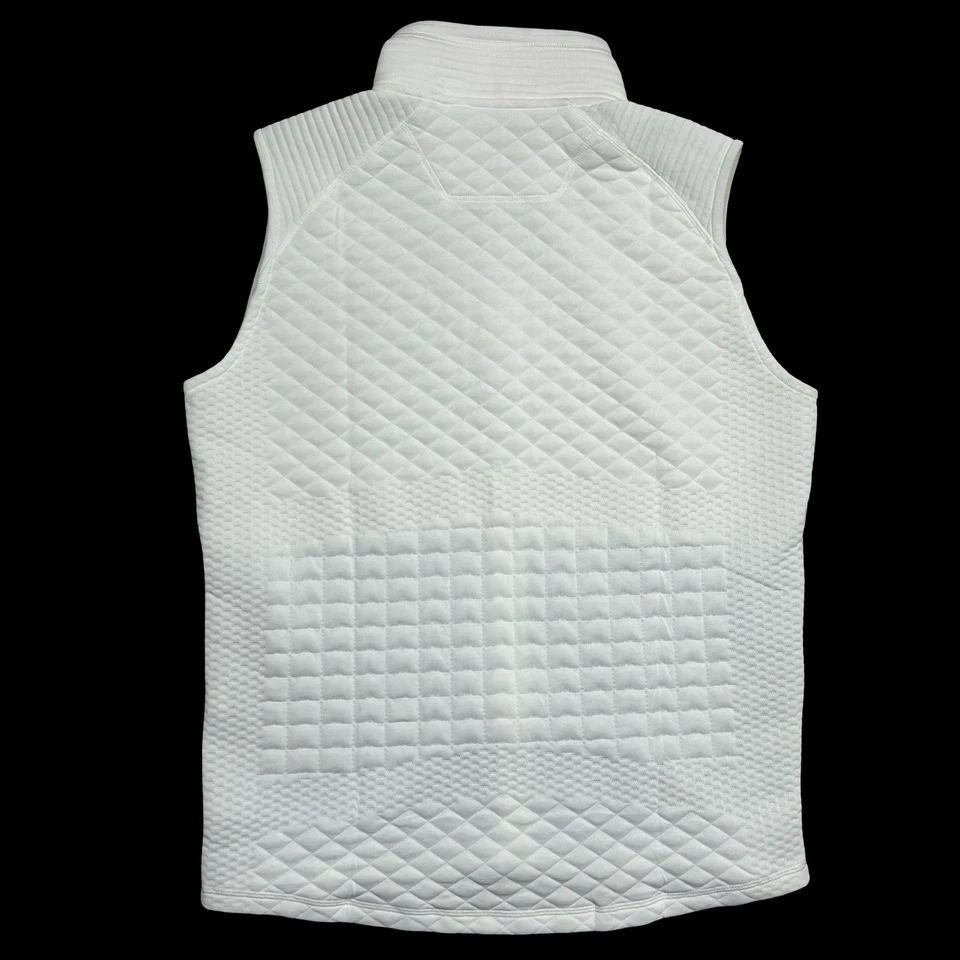 Peter Millar Crown Sport Performance Quilted Full Zip Vest White Medium $230 NWT - Image 2 of 4