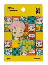Royche Fresh Boy TinyTan Butter Metal Pin Badge Set of 2 Sealed New