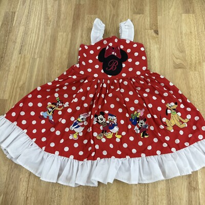 Girls Custom Disney Embroidered Twirl Dress Polka Dot Size 3/4 | eBay Girls Custom Disney Embroidered Twirl Dress Polka Dot Size 3/4 | eBay