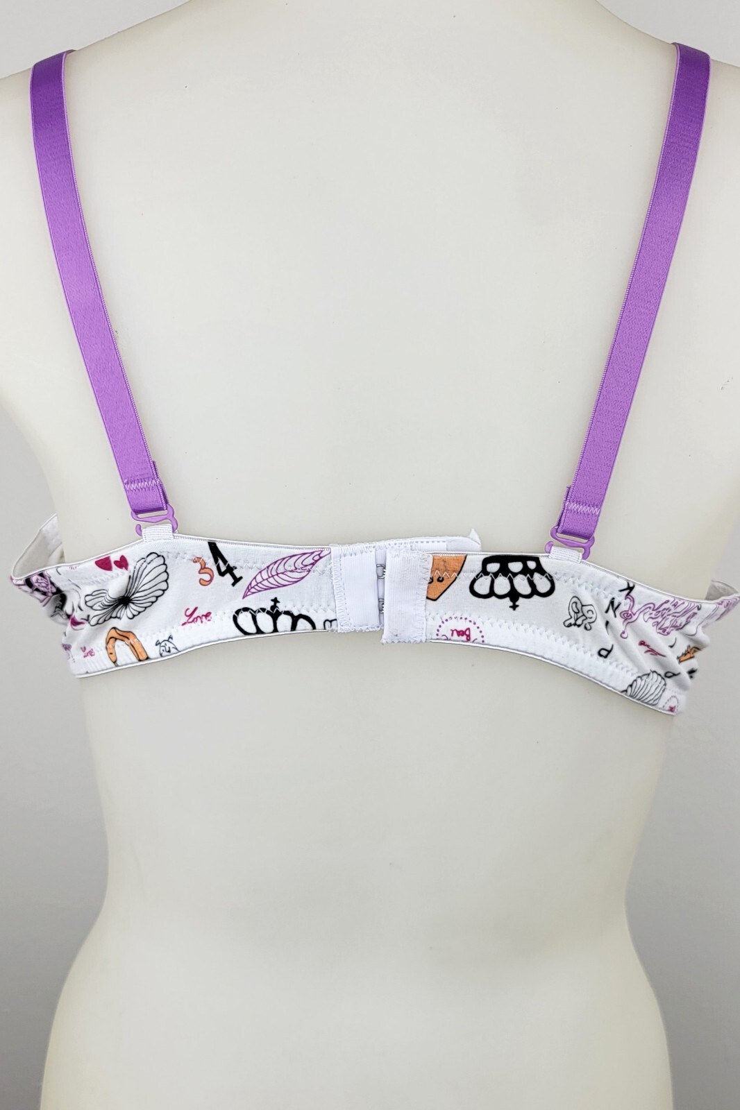 6 Pack Womens Cute Design Soft Push Up Bra Lingerie Underwear 34C 36C