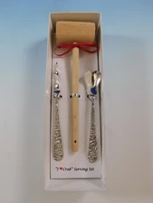 Repousse by Kirk Sterling Silver I Love Crab Serving Set Crab Lovers Gift