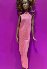 Vintage Barbie Superstar Era Long Pink Dress- Free Shipping In USA   