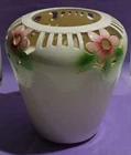 Vintage Nelson McCoy Porcelain Vase Pink Flowers