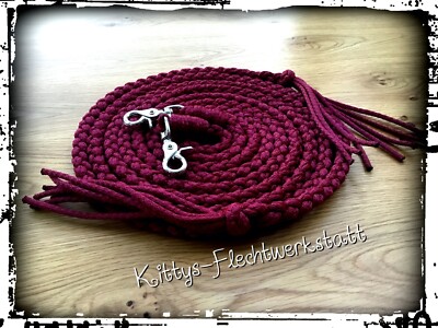 Neu! Flechtzügel,Rundgeflochten,Westernzügel,Split Reins in Bordeaux, div.Größen