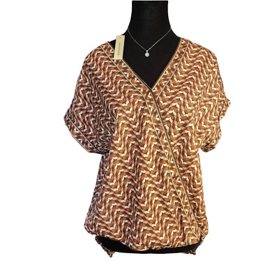 NWT Boho Womans Small Max Studio High Low  V-Neck Blouse