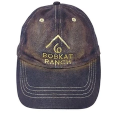 Bobkat Ranch Slideback Hat Blue One Size Adjustable Embroidered 6 Panel Otto