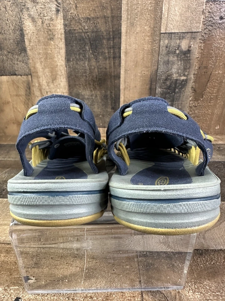 Sandalias de agua Keen Uneek 2 para hombre EE. UU. 14 cuerda trenzada gris amarillo TrailSport Foto 4 de 4