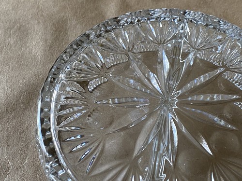 Antikes amerikanisches Brillantschliffglas 6" Süßigkeitenschale mit Glastrennung - Bild 14 von 16