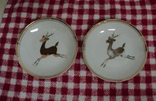 Holt-Howard White Cup Sauce - Running Deer w Gold Trim 1960 LOT OF 2  AUCT#11897
