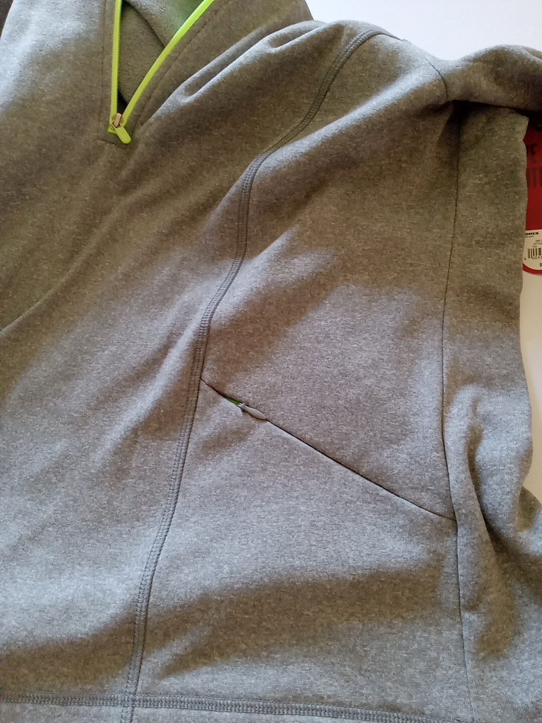 Felpa con cappuccio Fila Sport donna XL 1 4 zip pullover pile giacca grigia nuova con etichetta