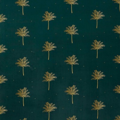 Sara Miller Tropical Palm Velvet Forest Green Stoff 6,2 Meter