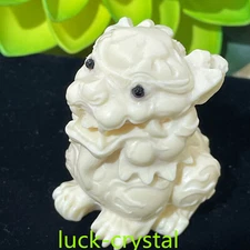 3.'' Top Natural Genuine Tagua Nut Hand Carved Drago  Reiki Decoration Gift .1pc