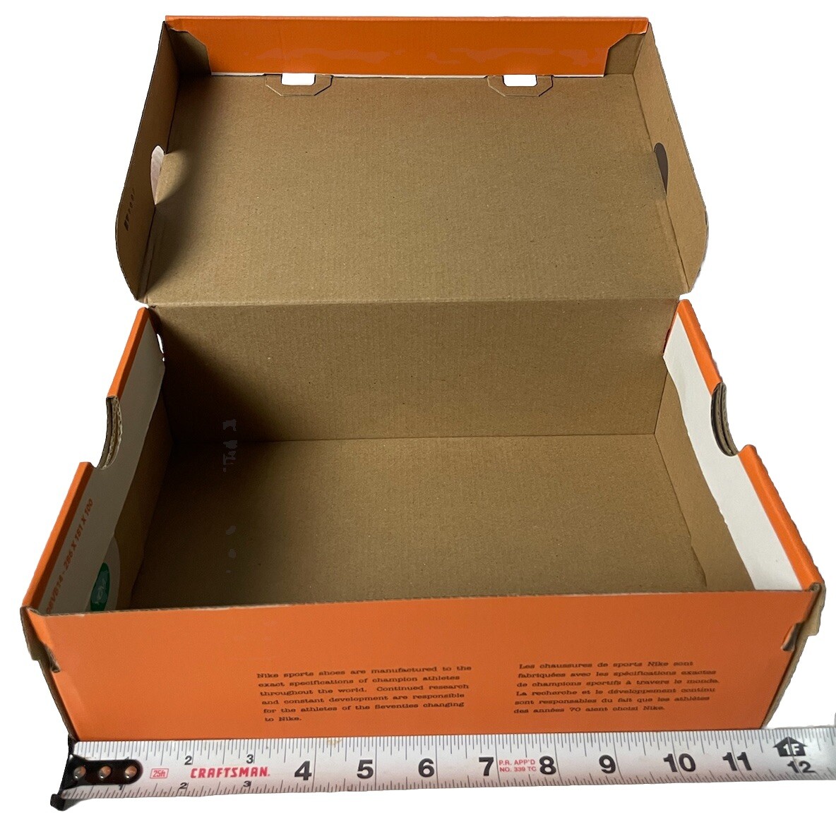 トイガン orange shoe box NIKE MENS RETRO SHOE BOX ORANGE (BOX ONLY) USE AS