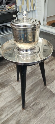Silver American Vintage Champagne Ice Bucket Rotating Tray  - Picture 7 of 15