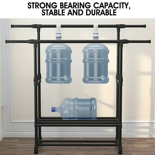 Heavy Duty Garment Rack Commercial Rolling Collapsible Clothing Shelf W/ Wheels - Picture 54 of 61