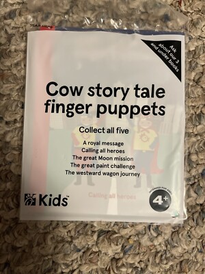 Chick-fil-A Kid Meal Toy Cow Story Finger Puppet Westward Wagon Journey NEW 2020