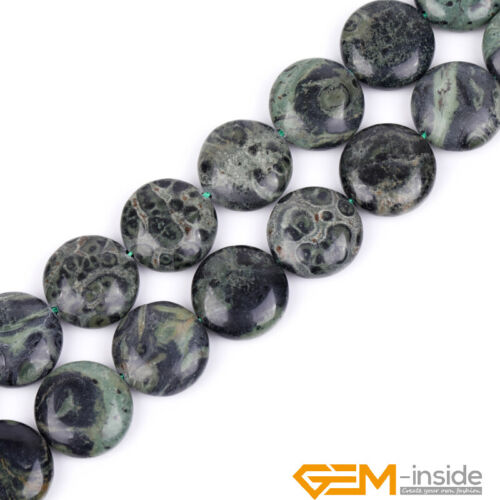 Assorted Gemstones Natural Coin Spacer Loose Beads For Jewelry Making Strand 15" - Picture 167 of 195