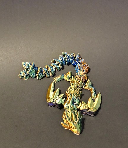 3D Printed Articulated Dragon. Winged Dragon 3D Printed. Flexi Factory Toy - Picture 9 of 12