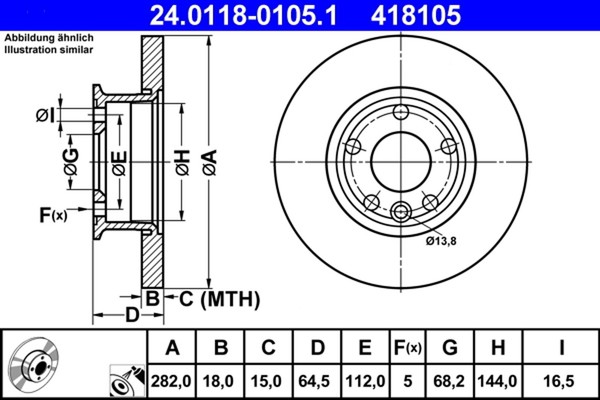Bremsscheibe VW P. T4 1.9-2.5 TDI 90-03-image