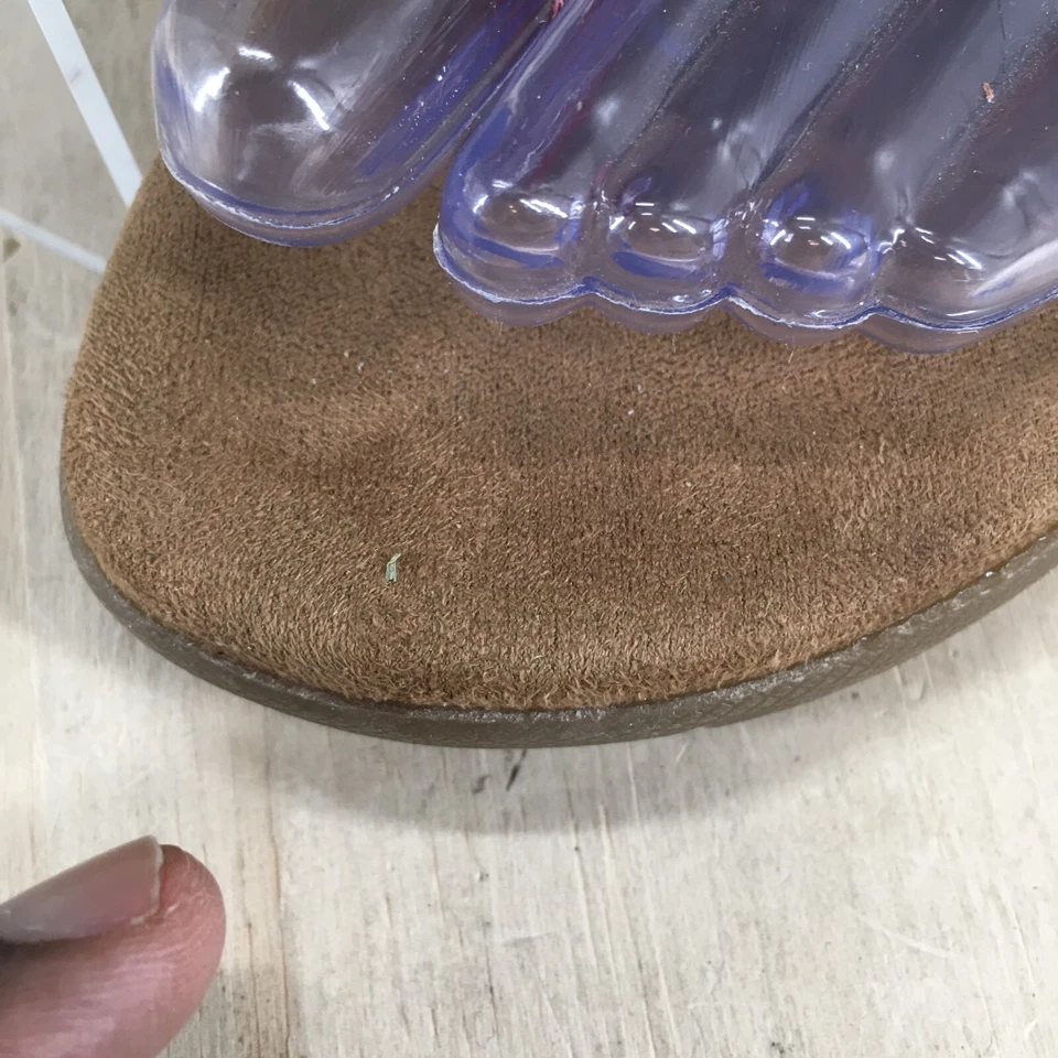 Aerosoles Sandals Womens 6.5 M Perforated Slip On Slide Red Faux Leather Casual - Image 4 of 4