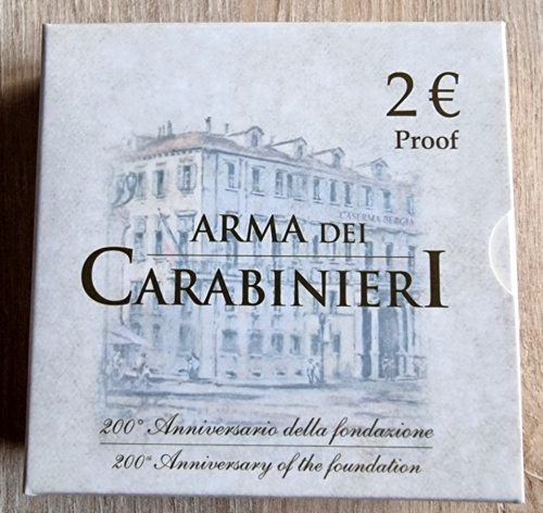 Włochy 2€ 2014 200 lat karabinieri - płyta polerowana PP - Zdjęcie 1 z 3