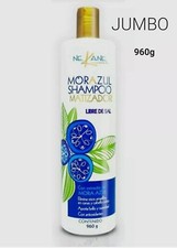 Nekane Jumbo Mora Azul Shampoo Matizador Toning 960g Libre de Sal Salt Free