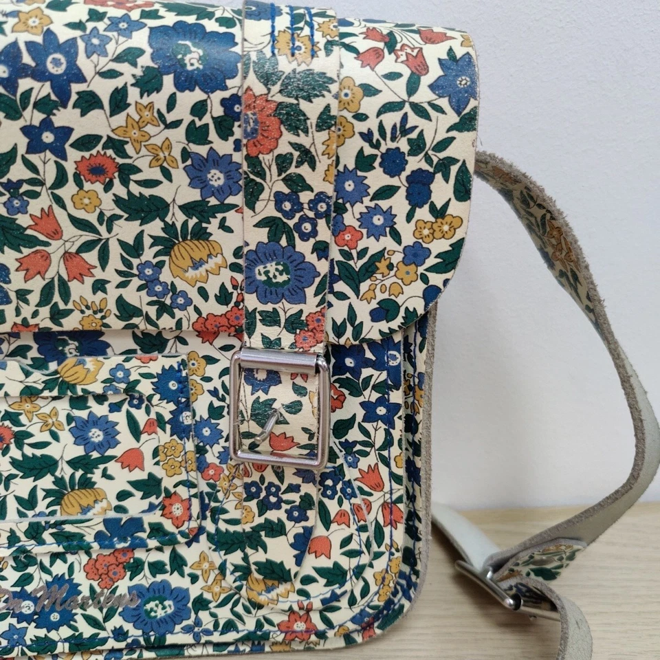 Dr Martens X Liberty London 2012 Off White Floral Satchel Crossbody Rare Bag 11" - Image 4 of 4