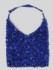 Beaded Metallic Sequin Hobo Style Evening Purse