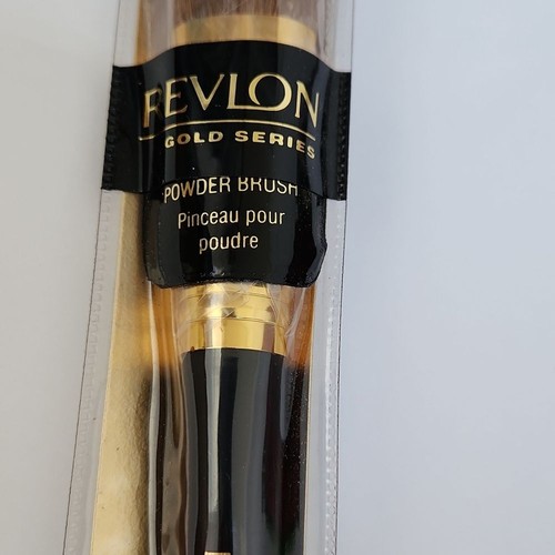 Vintage 1980er Revlon Pulver Make-up Bürste Gold Serie 59101 - Bild 3 von 8