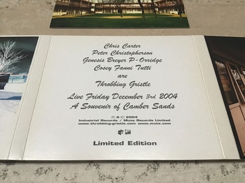 Throbbing Gristle Camber Sands Live December 2004 2x CD + cards Psychic Tv COIL - Picture 6 of 7
