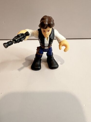 2011 Han Solo w Gun Playskool Star Wars Galactic Heroes Action Figure 2.5” Toy - Picture 1 of 7