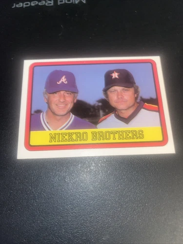1983 DONRUSS NIEKRO BROTHERS #613 PHIL NIEKRO JOE NIEKRO 