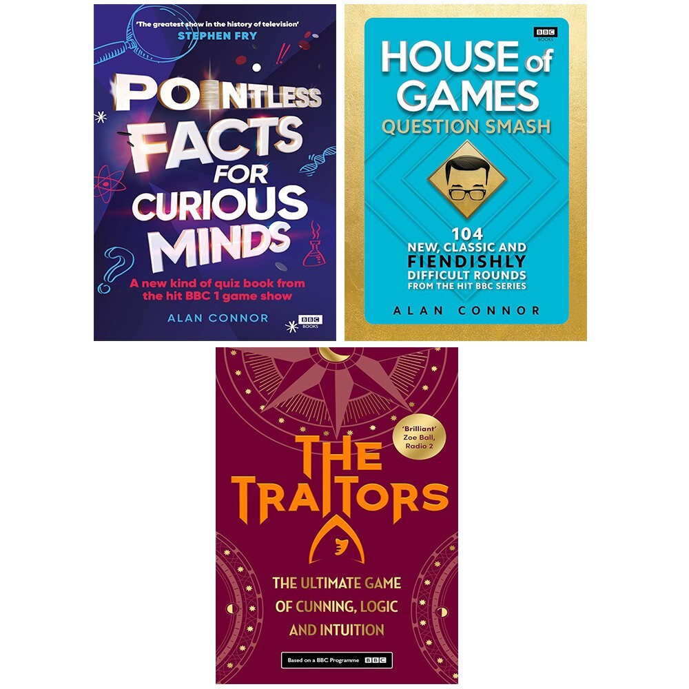 Alan Connor Collection 3 Books Set Traitors,House of Games,Pointless Facts Curio