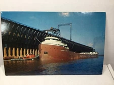Vintage Postcard of the Ore Carrier Ernest T. Weir in Duluth, Mn