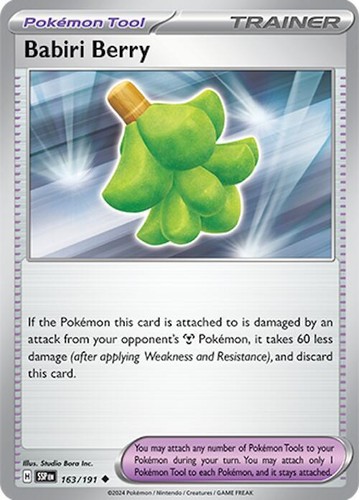 Pokemon Trading Card Game Surging Sparks Uncommon Babiri Berry #163