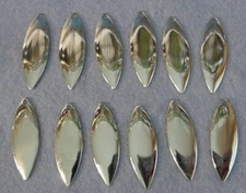 12 - Worth Mfg #3.5 Nickel Willow Leaf *Shallow Cup Spinnerbait Blades #84828