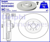 Delphi 2X Bremsscheibe Vorne Ø349 Mm FüR Land Rover Discovery Sport L550 2.0 D