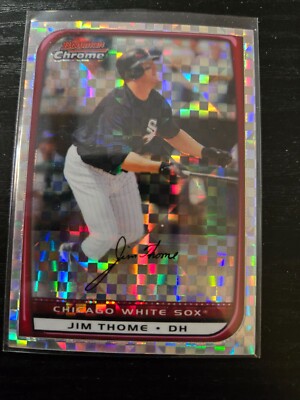 2008 Bowman Chrome X-Fractor  #D /250 Jim Thome #170 HOF