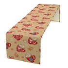 Christmas Table Runner,Cute Cartoon Gingerbread Man 13x60inch Red-brown-27