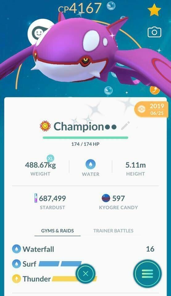 Pokémon Go Palkia Maxed CP Level 40 - Unlock 3 Moveset Master League  PVP-Tra'de