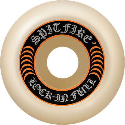 SPITFIRE F4 99A LOCK-IN FULL 54MM NAT/ORG WHEELS SET