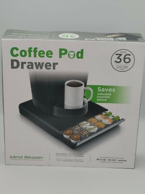 Mind Reader Hero Kaffeepadschublade, Einheitsgröße, schwarz