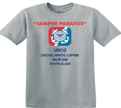 USCGC WHITE LUPINE  WLM-546 *WHITE CLASS*SHIRTS.USCG OFFICIALLY LICENSED