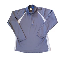 Alo Womens Large 1/4 Zip Gray Pull Over Gym Yoga Tennis Activewear Pickleball