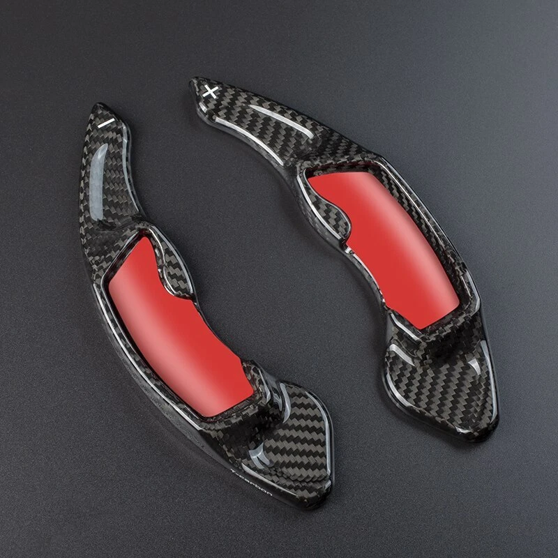 Extensión de palanca de cambios de volante de fibra de carbono para Subaru XV Crosstrek Foto 4 de 4