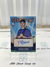 2023 Topps Big League - Opening Act Autographs Blue Foil #OAA-NJ Nolan Jones...