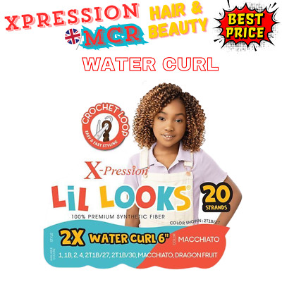 Feme Outre X-Pression Lil Looks - Wasser Locken 6'' Zoll UK Verkäufer